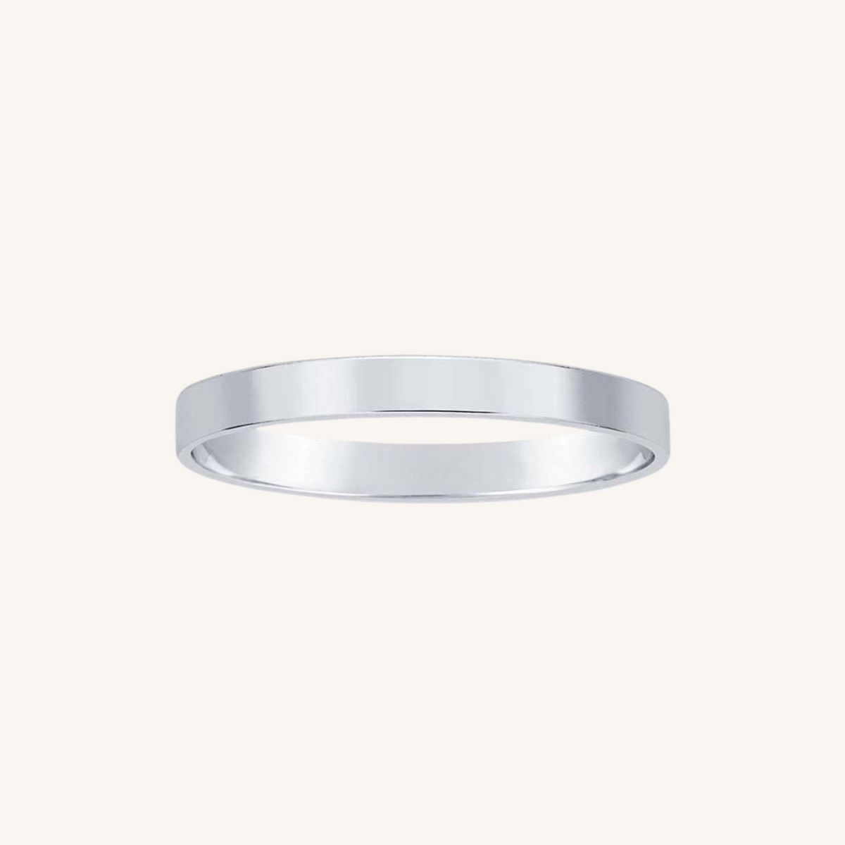 Silver ring on a white background