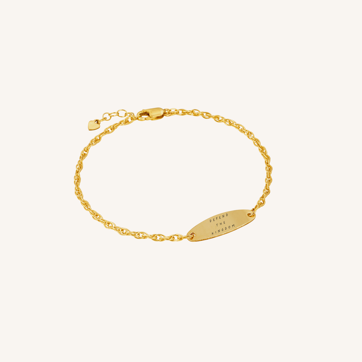 Newcastle Knights Engravable Oval Charm Bracelet - LIMITED EDITION - Gold