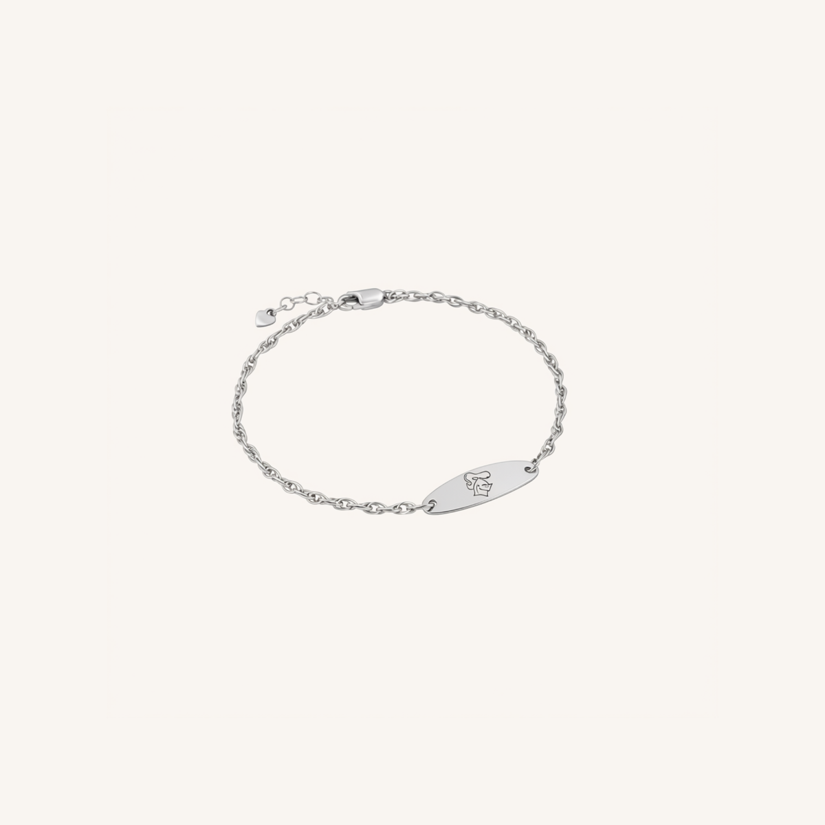 Newcastle Knights Engravable Oval Charm Bracelet - LIMITED EDITION - Silver