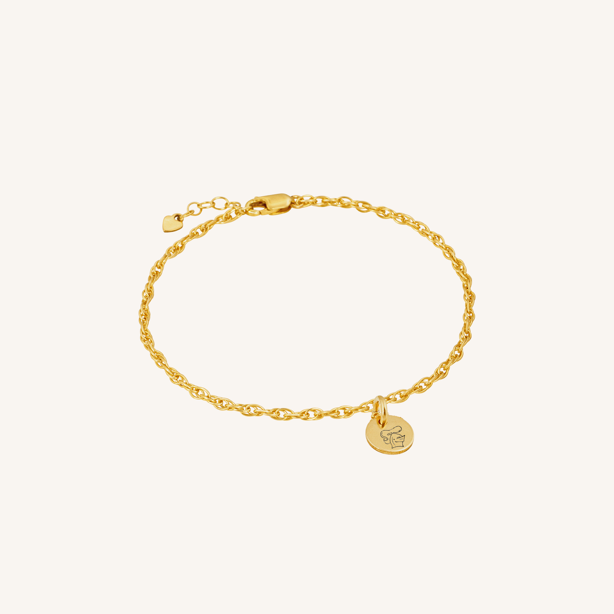 Newcastle Knights Engravable Circle Charm Bracelet - LIMITED EDITION - Gold