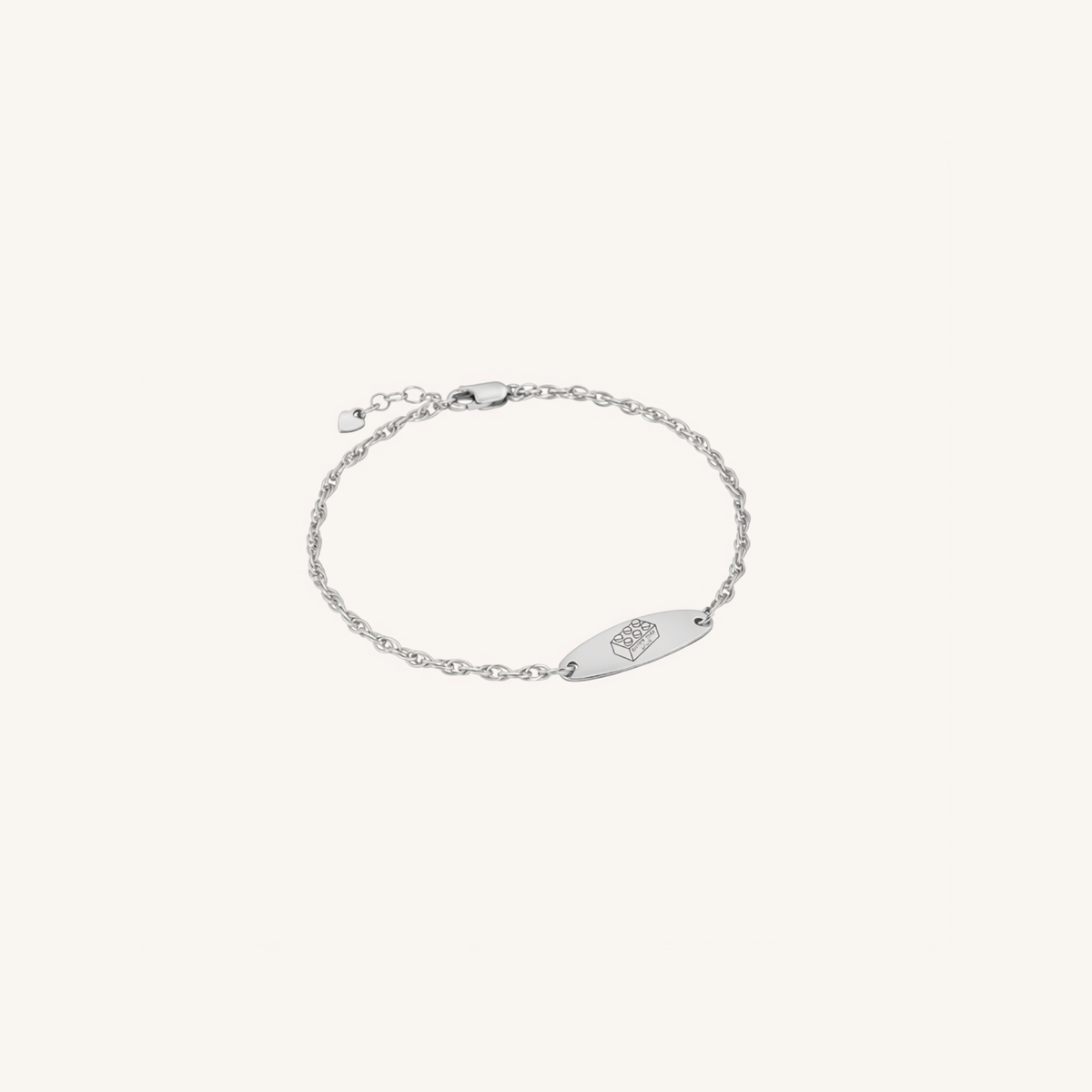 Newcastle Knights Engravable Oval Charm Bracelet - LIMITED EDITION - Silver