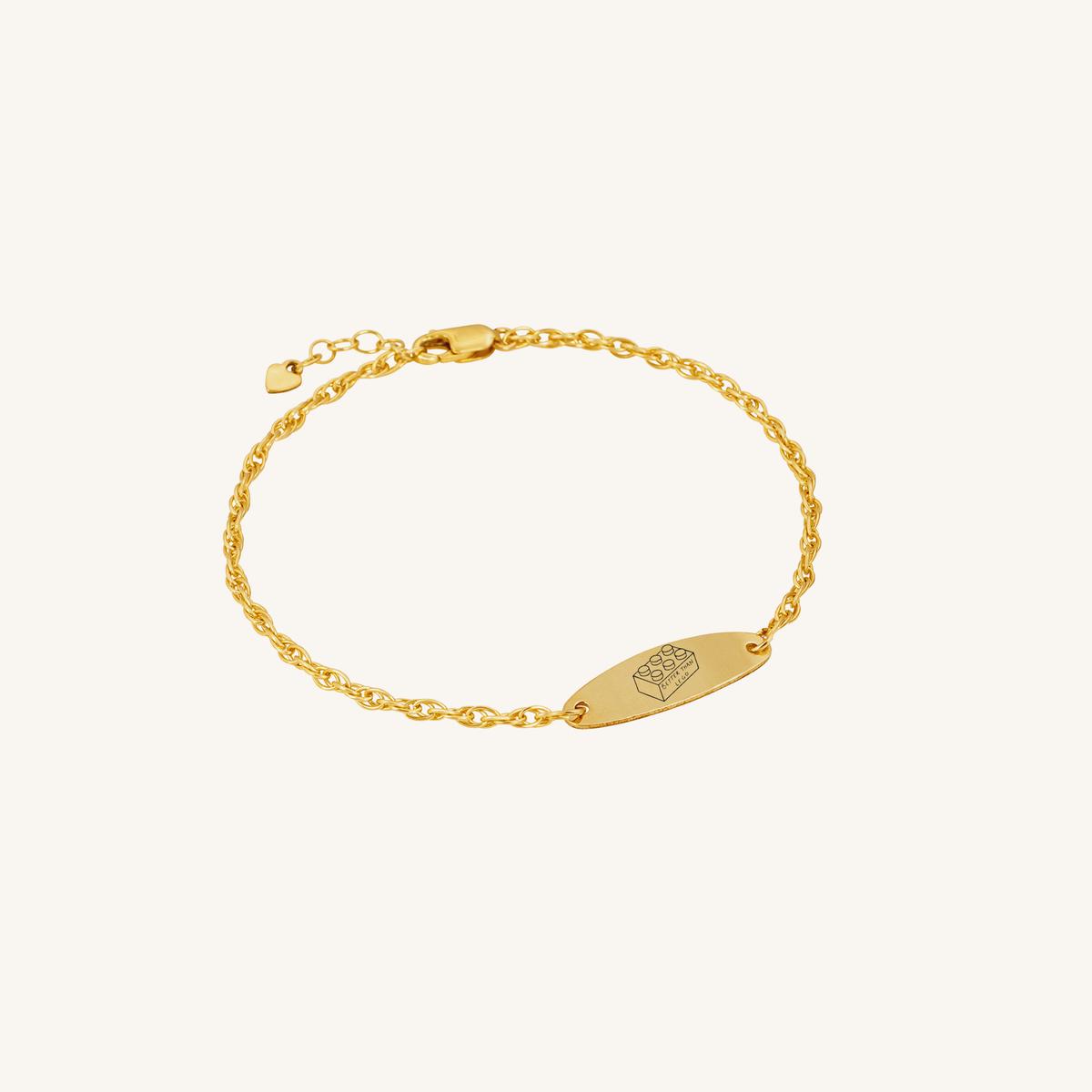 Newcastle Knights Engravable Oval Charm Bracelet - LIMITED EDITION - Gold