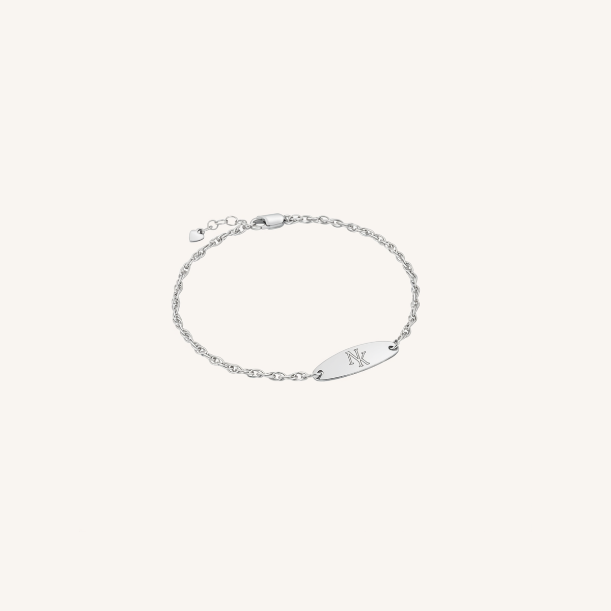 Newcastle Knights Engravable Oval Charm Bracelet - LIMITED EDITION - Silver