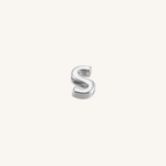 Letter S charm in silver