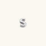 Letter S charm in silver