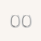 Aston Hoops Thick Silver Earrings - 925 Sterling Silver
