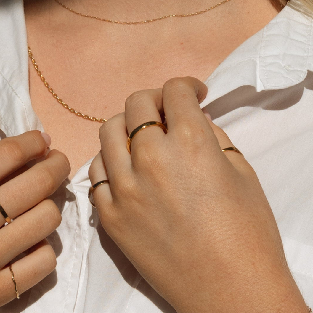 Smooth Stacking Ring in Gold