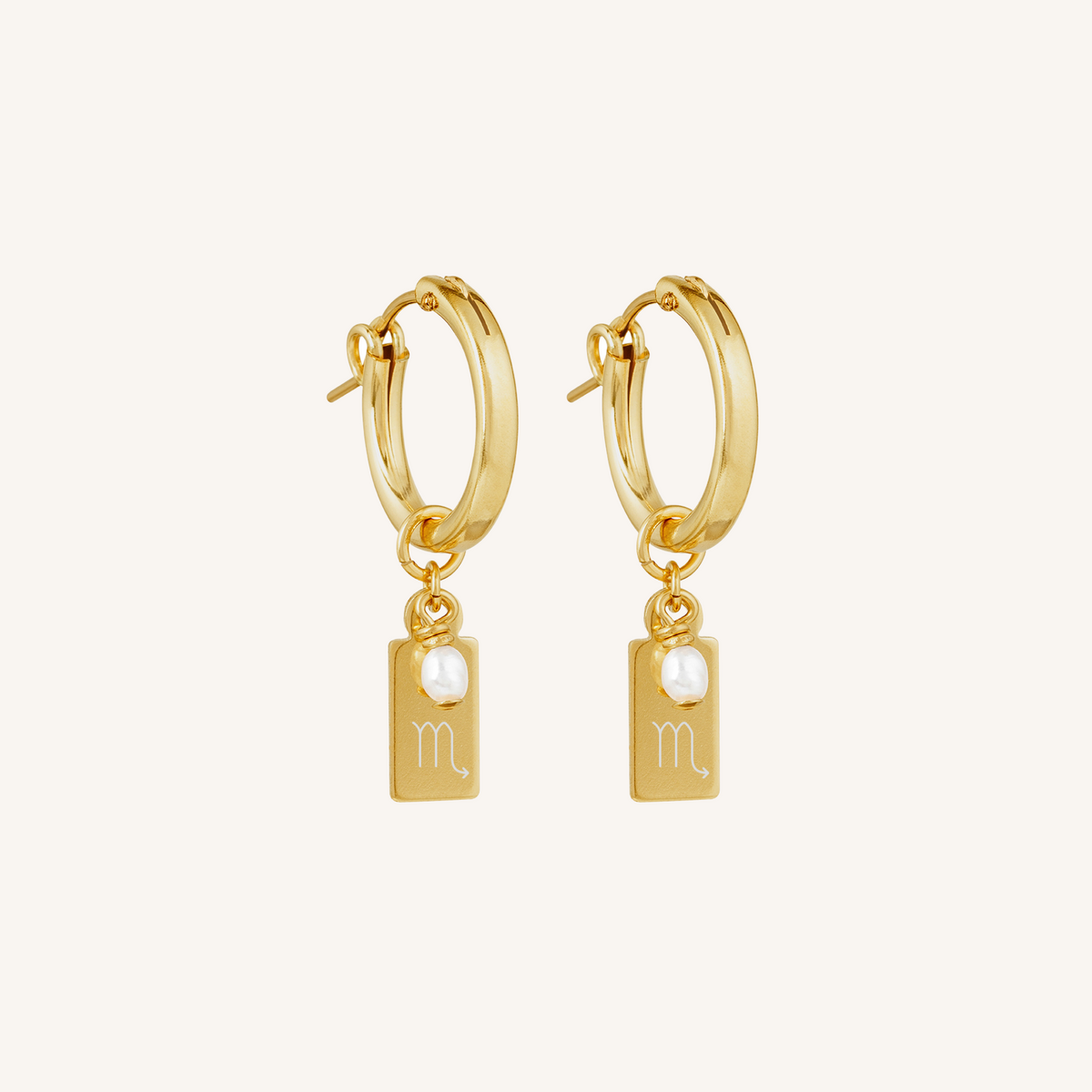 Star Sign Earrings - Gold