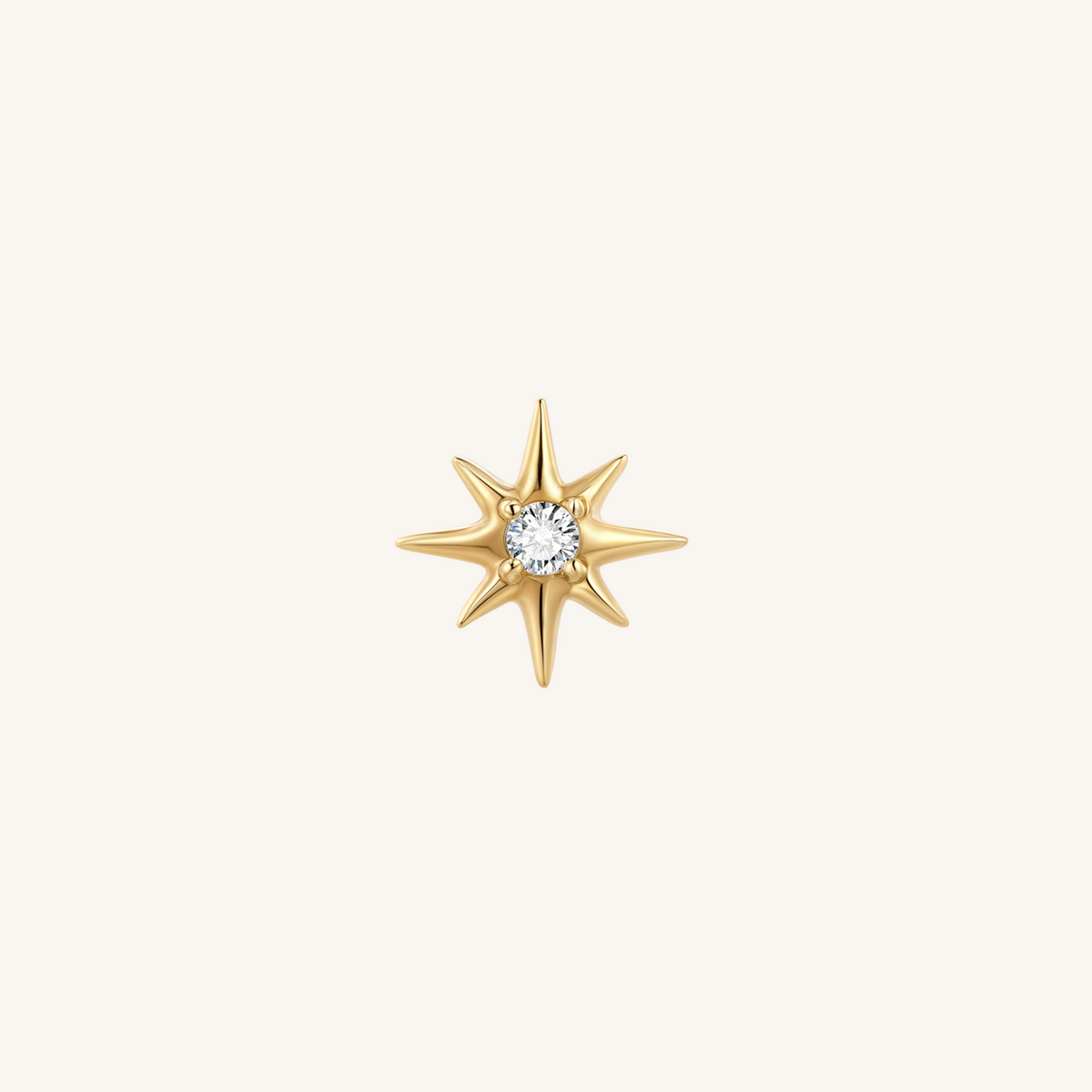 Starburst Flat Back Earring | SINGLE - 14k Gold Filled