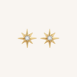 Starburst Flat Back Earrings – 14k Gold Filled
