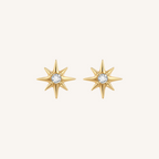 Starburst Flat Back Earrings - 14k Gold Filled