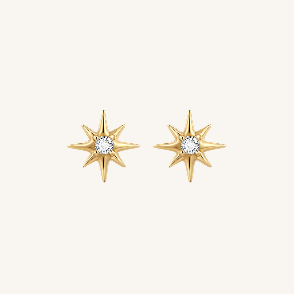 Starburst Flat Back Earrings - 14k Gold Filled