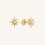 Starburst Flat Back Earrings - 14k Gold Filled