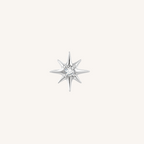Starburst Flat Back Earrings | SINGLE - 925 Sterling Silver
