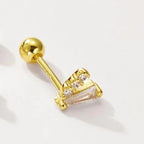 Starry Night Barbell Earringin in Gold