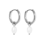 Tilly Pearl Earrings in Silver