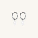 Tilly Pearl Hoops - 925 Sterling Silver
