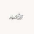 Triple Marquis Flat Back Earrings | SINGLE - 925 Sterling Silver