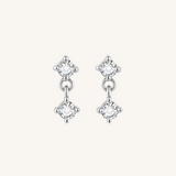 Twilight Flat Back Earrings – 925 Sterling Silver Threaded Studs
