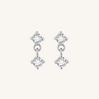 Twilight Flat Back Earrings Threaded Studs - 925 Sterling Silver