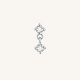 Twilight Flat Back Earrings – 925 Sterling Silver - SINGLE