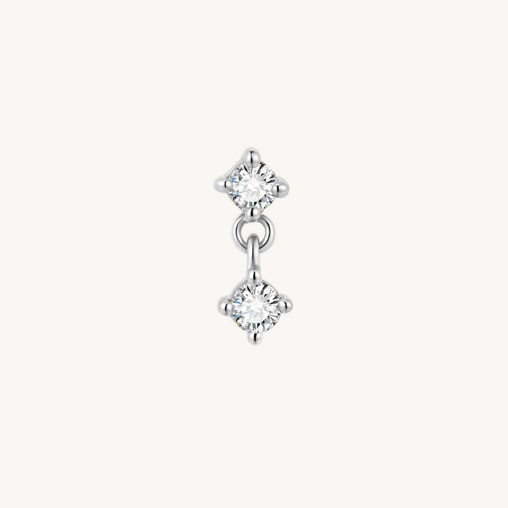 Twilight Flat Back Earrings | SINGLE - 925 Sterling Silver