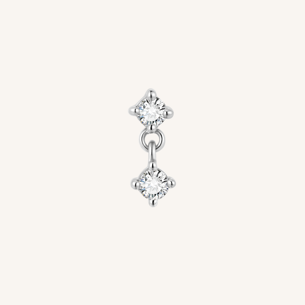 Twilight Flat Back Earrings | SINGLE - 925 Sterling Silver