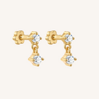 Twilight Flat Back Earrings - 14k Gold Filled