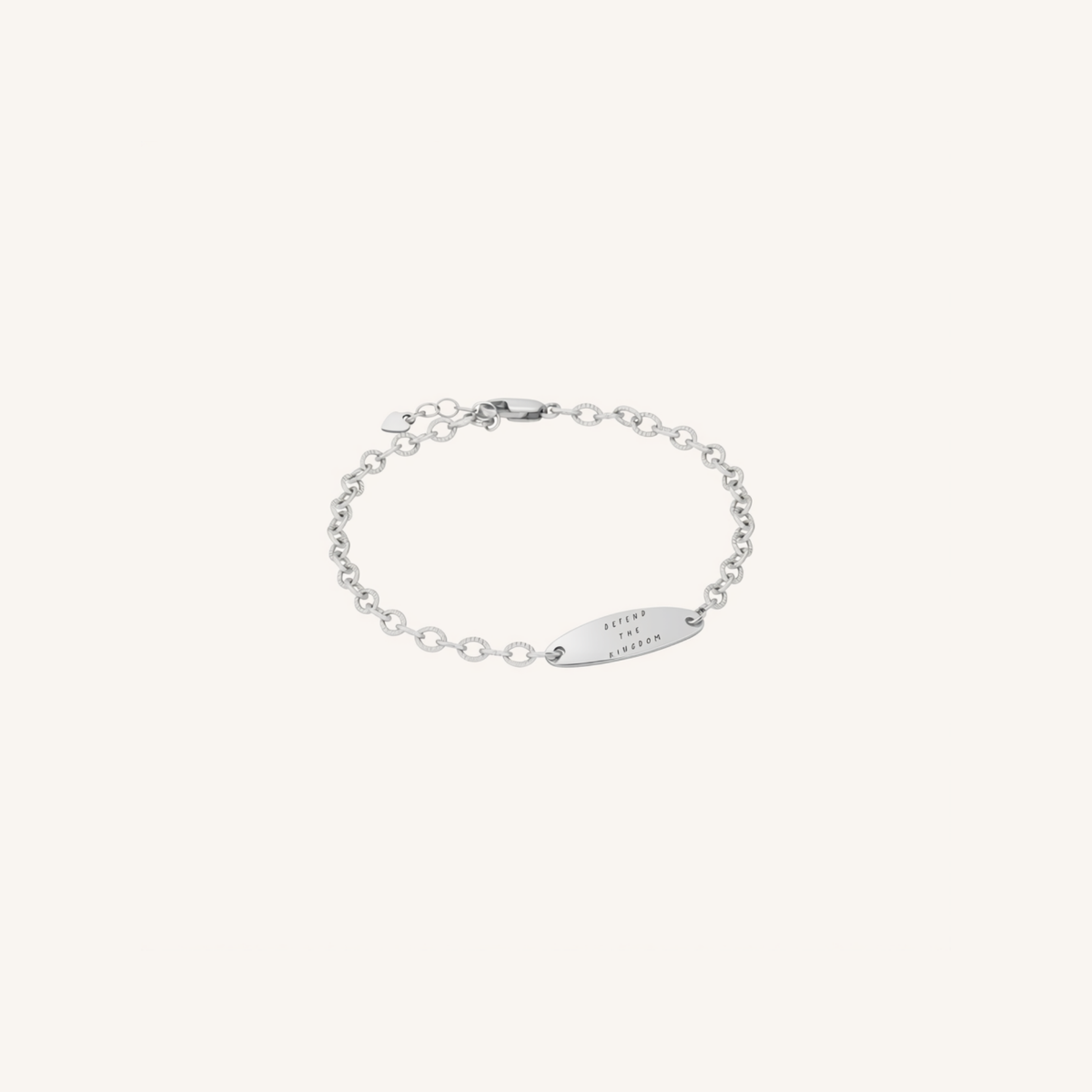 Newcastle Knights Engravable Oval Charm Bracelet - LIMITED EDITION - Silver