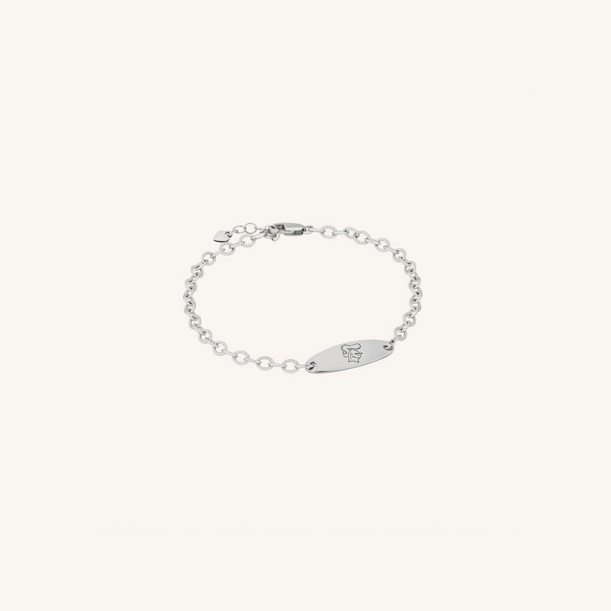 Newcastle Knights Engravable Oval Charm Bracelet - LIMITED EDITION - Silver