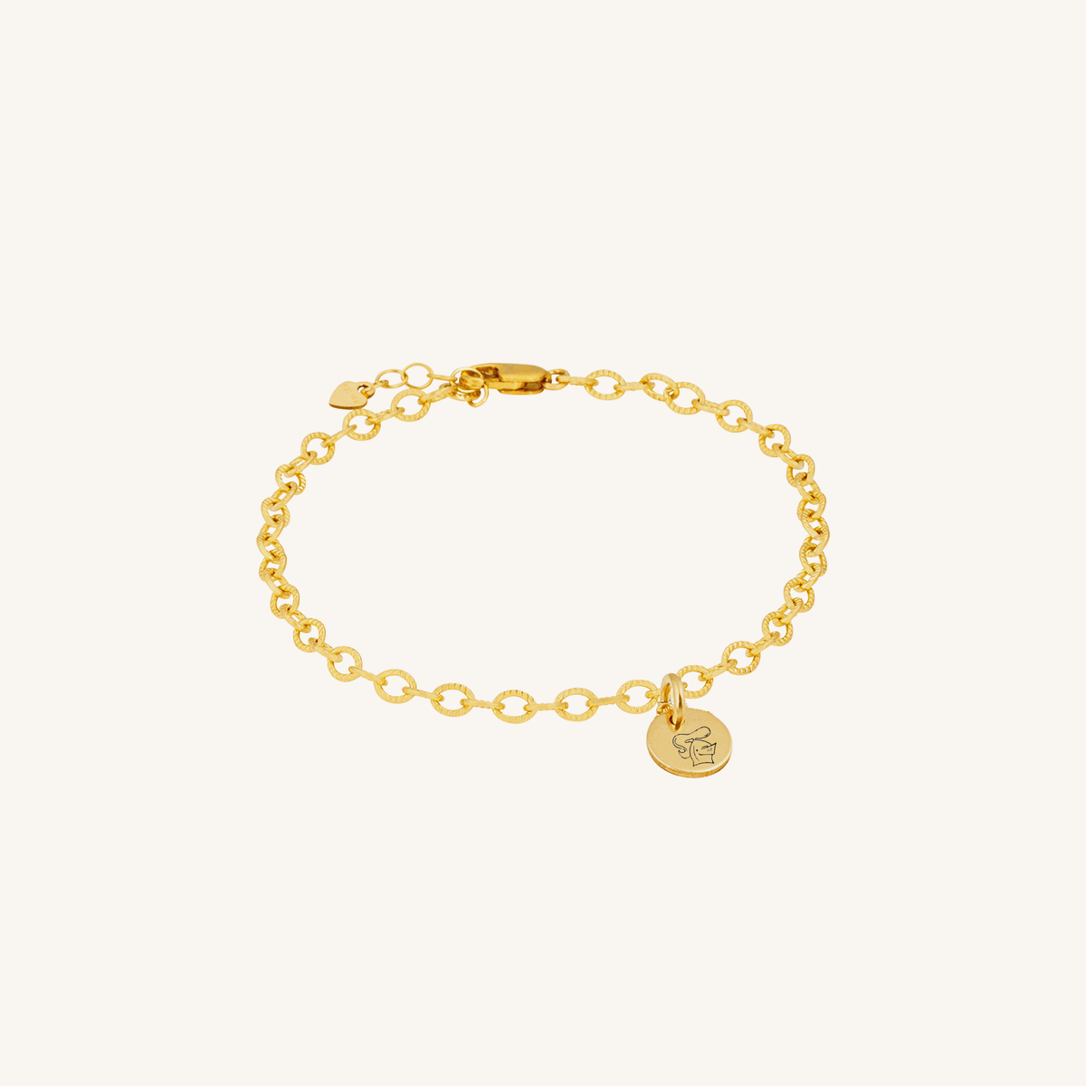 Newcastle Knights Engravable Circle Charm Bracelet - LIMITED EDITION - Gold