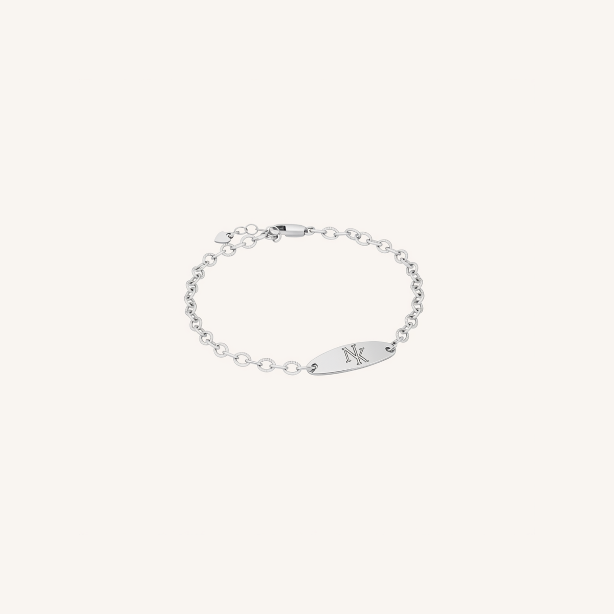 Newcastle Knights Engravable Oval Charm Bracelet - LIMITED EDITION - Silver