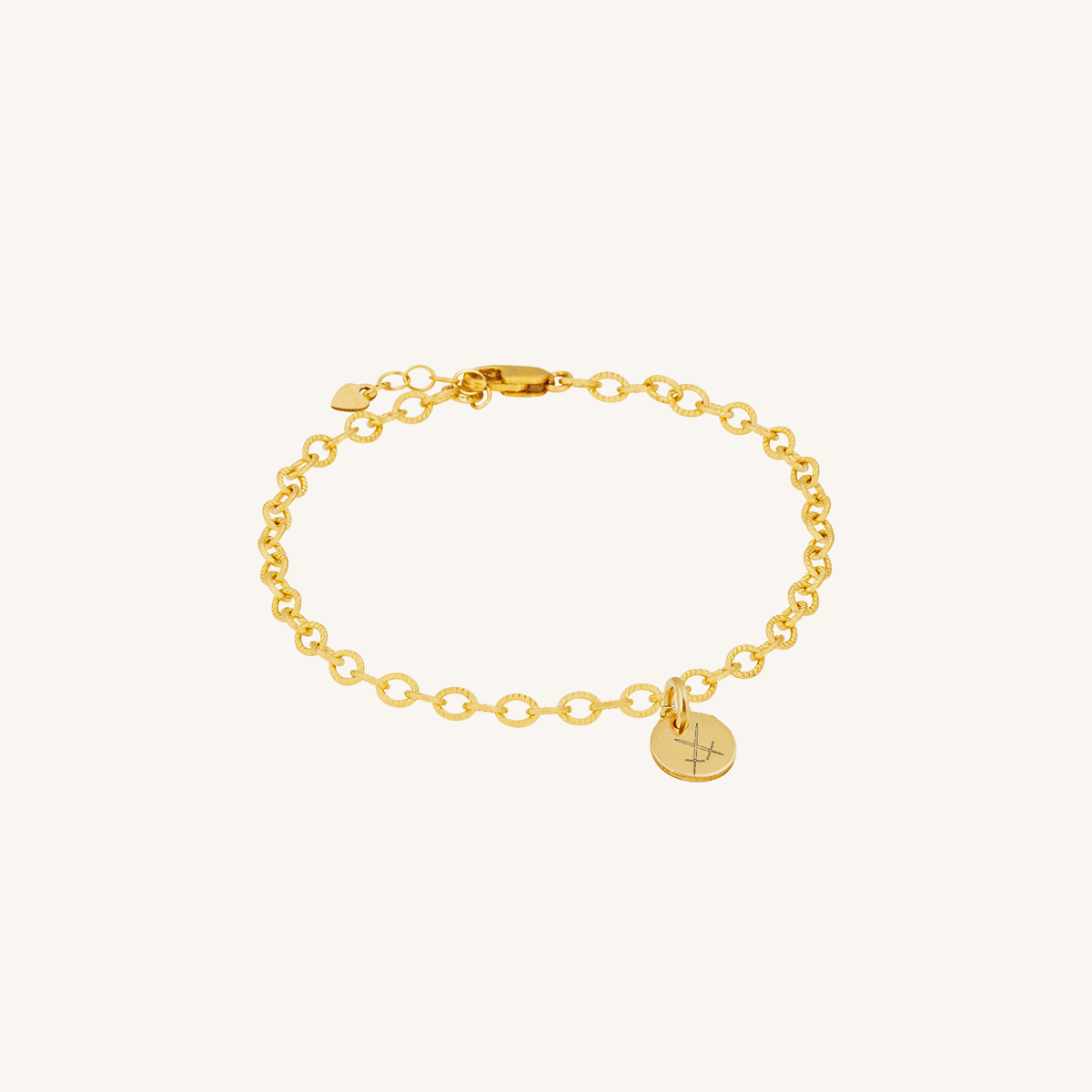 Newcastle Knights Engravable Circle Charm Bracelet - LIMITED EDITION - Gold