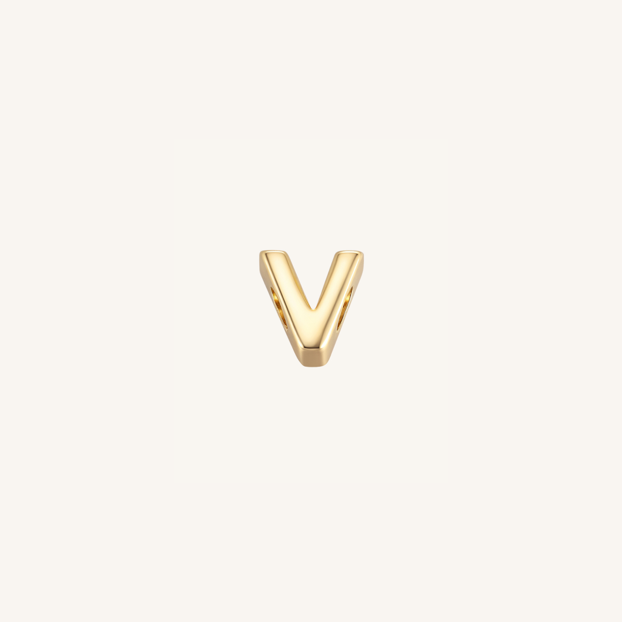 Letter V charm