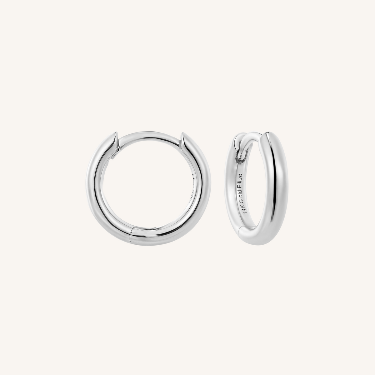 Willow Everyday Huggies Small Hoop Earrings - 925 Sterling Silver
