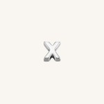 Letter X charm in silver