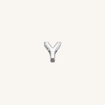 Letter Y charm in silver