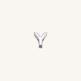 Letter Y charm in silver