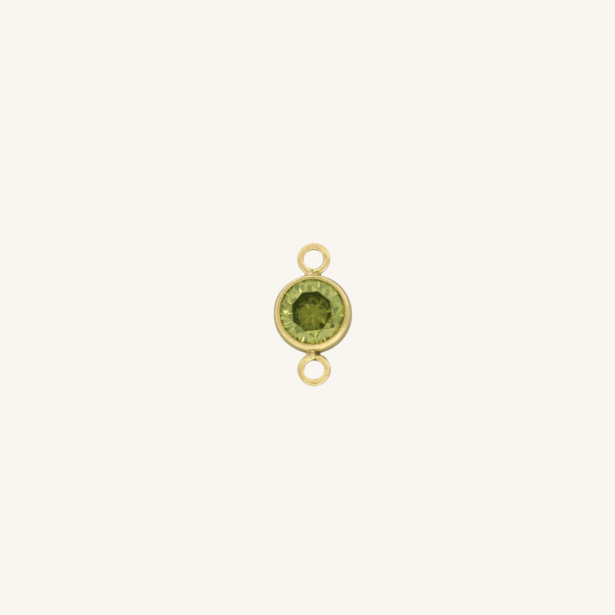 august connector charm in gold