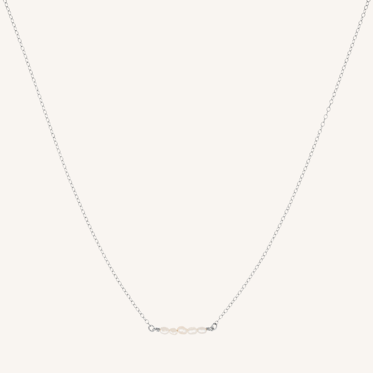 Cici Freshwater Pearl Necklace - Silver