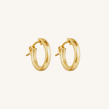 Simple Hoop Earrings - Gold