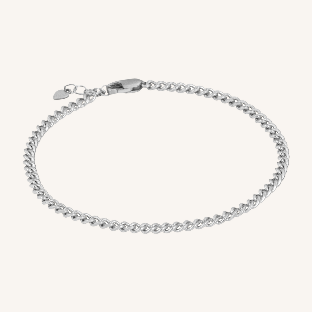 Clio Large Curb Bracelet - Silver