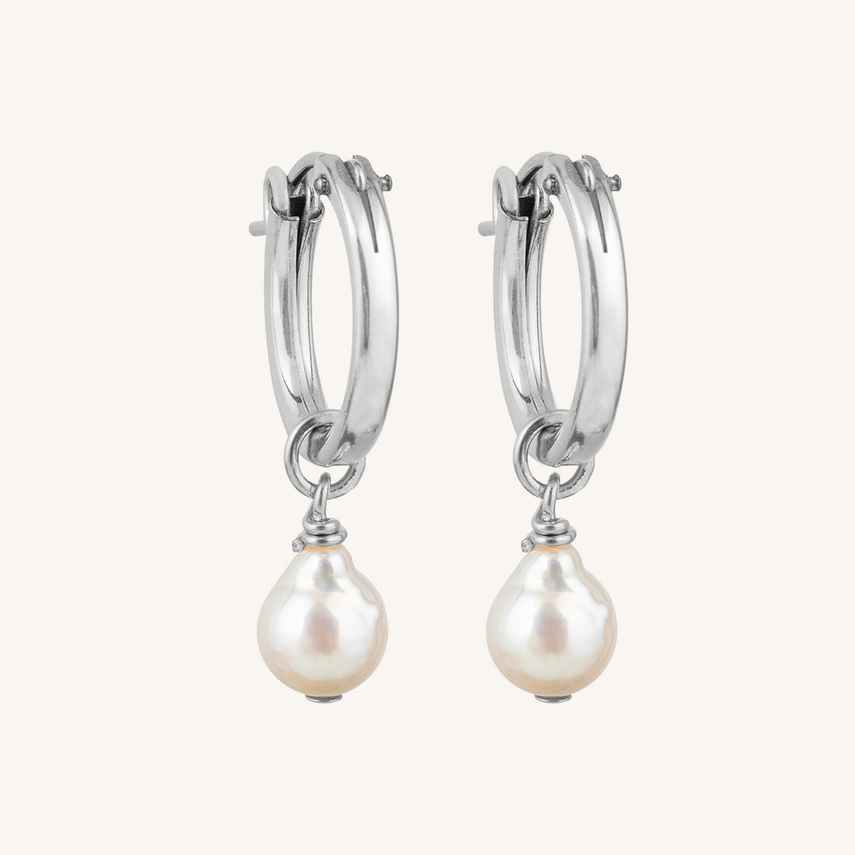 Mimi Pearl Drop Earring - Silver