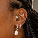 Mini Rectangle Hoop - 925 Sterling Silver