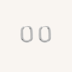 Mini Rectangle Hoop - 925 Sterling Silver