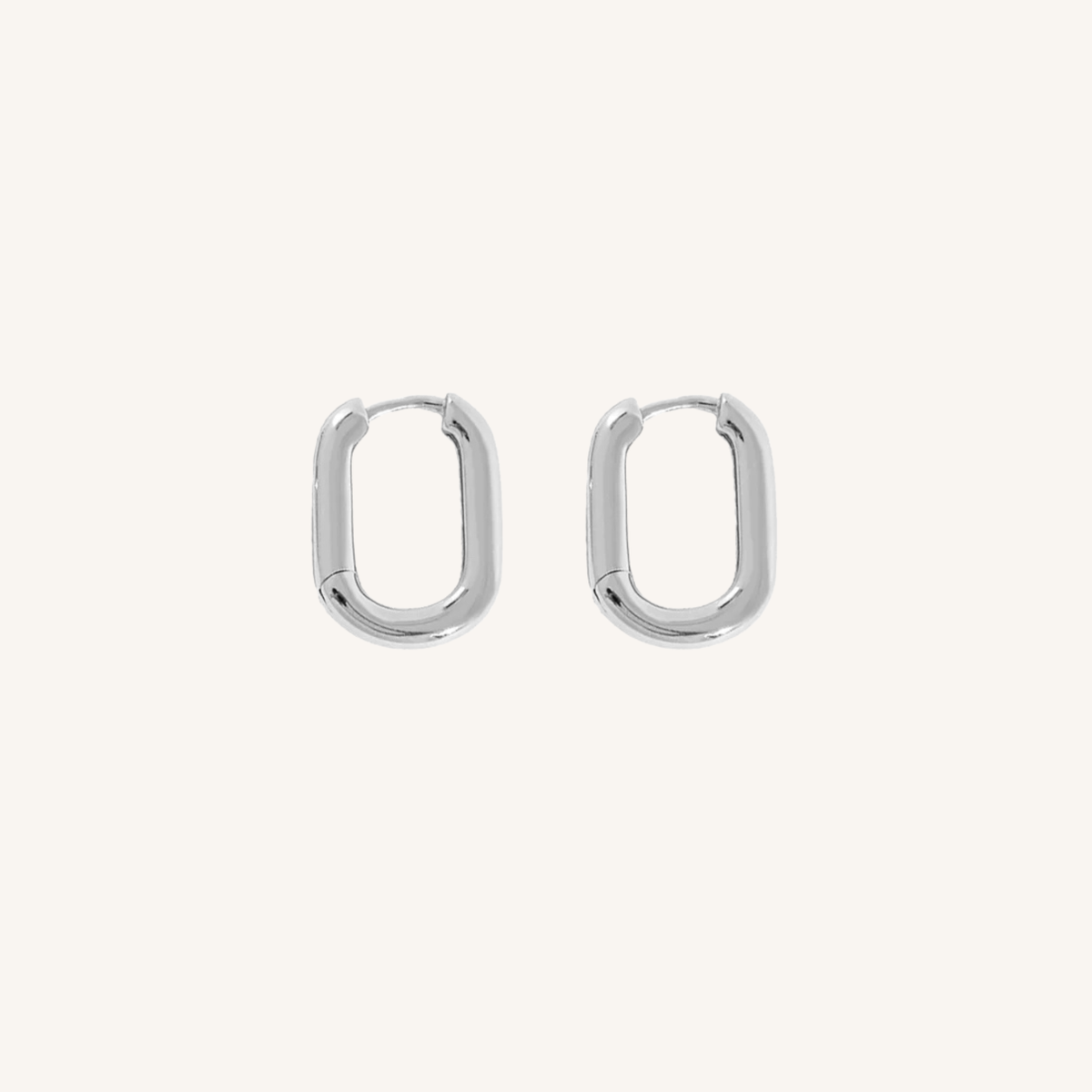 Mini Rectangle Hoop - 925 Sterling Silver