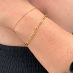 model wearing Amelia Chain Bracelet in Gold