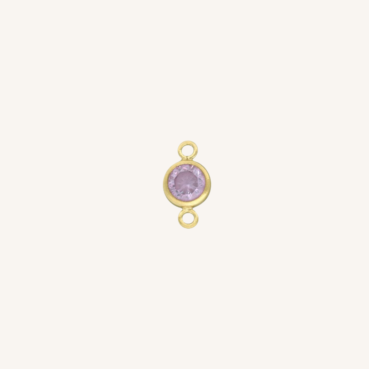October connector charm in gold