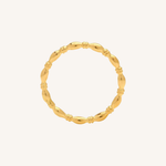Odessa Ring in 14k gold fill, a textured beaded band with fine ridged detailing