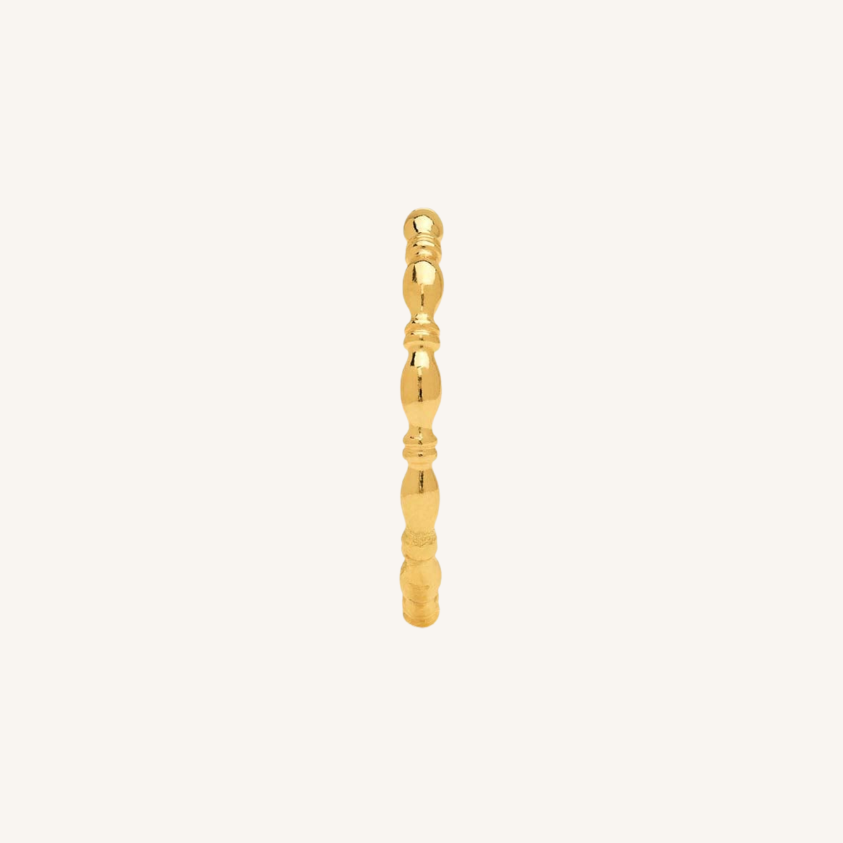14k gold fill Odessa Ring with beaded segments and ridge detailing, shown on a neutral background